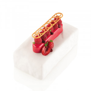 Silikomart NaturaE Lampo - Ecler silicone mould 13.1 x 2.6 x H 0.15 cm, 5 ml, 9+9 cavities - Img 1