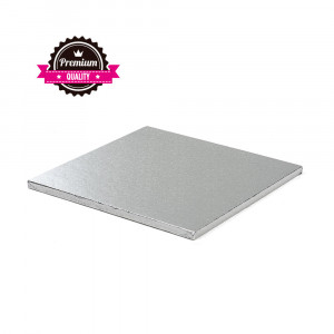Silver Square Cake Plate, 30 x 30 x H 1.2 cm