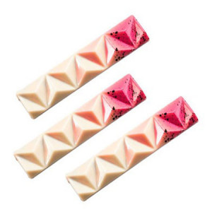 Snack Chocolate 12.3 x 2.7 x H 1.2 cm - Polycarbonate Pyramids mould, 8 cavities