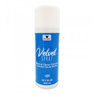 SPRAY VELVET - хранителен оцветител в синьо без Е171, 400 ml - не съдържа азотни съединения - Img 1