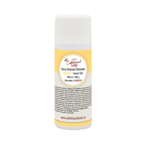 SPRAY VELVET Silk – Хранителен оцветител, жълт Pantone 1215 U, 400 мл