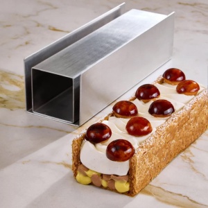 Stainless steel baking tin 25 x 7.6 x H 6.9 cm - Img 1