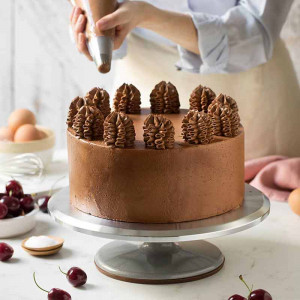 Stainless steel rotating cake stand Ø 29 x H 9.5 cm - Img 3