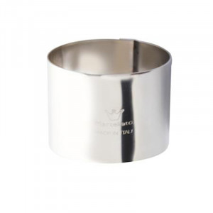 Stainless steel round Ø 10 x H 6 cm - Img 1
