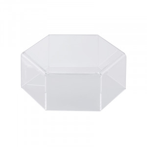 Suport Bufet Plexiglas Transparent Hexagon Mosaic Ø 24 x H 12.5 cm