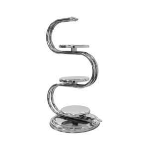 Suport Tort Metal, Model S 3 Platouri Ø 24 x H 91 cm, Argintiu