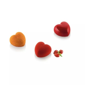 Szilikon forma Hearts XS 3,4 x 3,3 x H 2 cm, 18 üreg x 13 ml