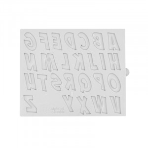 Szilikon öntőforma Alphabet Style Alphabet Stripes H 2,3 cm - Img 2