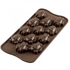 Szilikon praliné forma Silikomart Paste 3,4 x 3,4 x H 1,8 cm, 8,7 ml, 12 üreg (SCG30) - Img 1