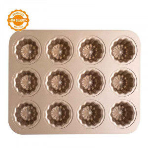 Tálca Canneles - 12 Cavitati Ø 5,5 x H 4,5 cm, tapadásmentes fém - Img 2