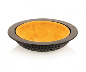 Tarte 3D kerek kerek ovális szegélyek Ø8xh2cm - hőre lágyuló réz mikroperforált, 6 darabos készlet