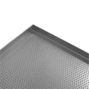 Tava Aluminiu Perforat - 4 Margini, 60 x 40 x H 2 cm, Martellato - Img 2