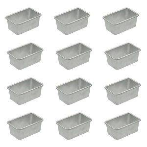 Tavita Chec Margini Evazate, 8.5 x 5.5 x H 3.5 cm, Aluminiu Ambutisat, Set 12 buc