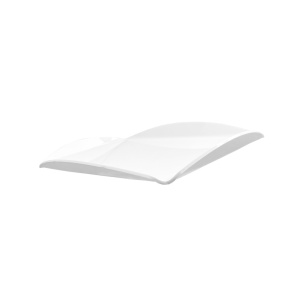 Tavita Margini Inclinate, Plexiglas Alb, 32 x 20 x H 2.5 cm - Img 2