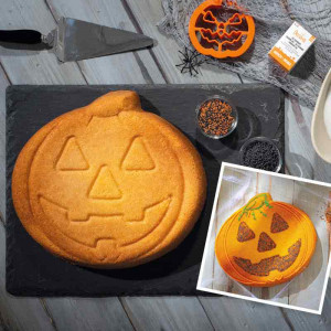 Tortaforma Modell Halloween Tök Halloween, Ø 30 x H 5 cm, tapadásmentes fém, Ø 30 x H 5 cm, tapadásmentes fém - Img 5