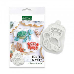 Tortoise and Crab Silicon Mullage, 2 Subjects Ø 3.6 and 6.5cm - Img 1