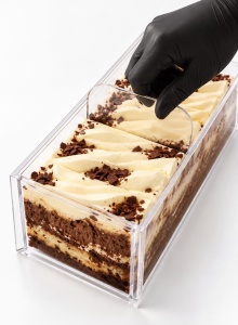 Transparent Dessert Box with Lid, 38.6 x 11.2 x H 7.2 cm, 2300 ml, Plexiglas - Img 4