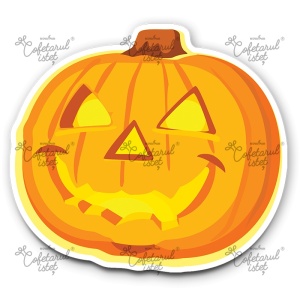 Vafe imprimate Halloween - Set 12 Decoruri Decupate Dovleac Ø 6 cm - Cofetarul Istet
