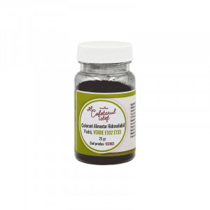 Vízben oldódó élelmiszer-színezék por, zöld E102 E133, 25 gr, 25 gr