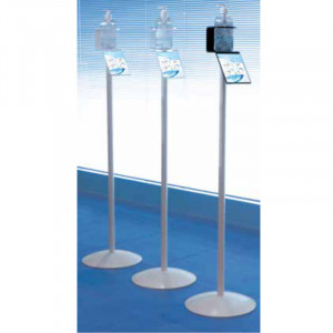 Държач за бутилка за дезинфекция Ø 7,5 cm, черен плексиглас, H120 cm - Img 3
