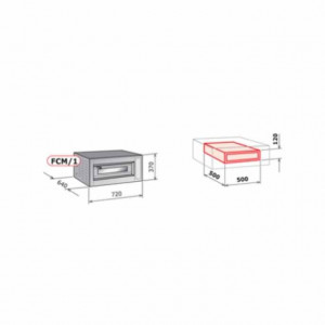 Модулна електрическа фурна за пица, FCM, 1 камера за печене, 500mmx500mmx120(h) mm - Img 2