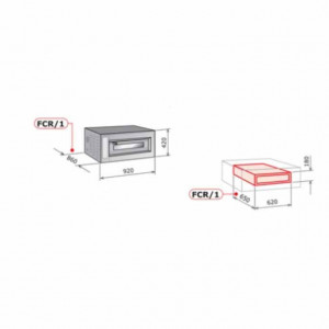 Модулна електрическа фурна за пица, FCR, 1 камера за печене, 620mmx650mmx180(h) mm - Img 2