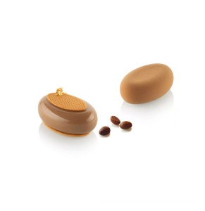 Силиконова овална форма 8 x 5,2 x H 3 cm, 6 кухини x 80 ml + резец