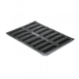 Силиконова форма Ecler Kit 12,2 x 2,6 x H 1,6 cm, 8 кухини 40 ml + микроперфорирани подложки 16 кухини - Img 6