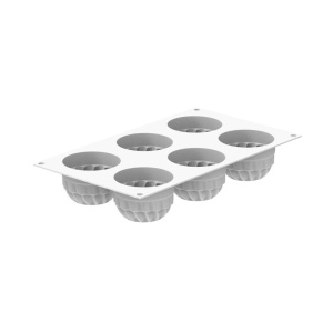 Силиконова форма Pleincoeur Round Ø 7 x H 4,8 cm, 6 кухини x 142 ml - Img 2