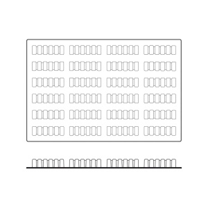 Силиконова форма Up &amp; Down Monoportion 11,7 x 3,2 x H 3,3 cm, 24 кухини, 99 ml (SQ024) - Img 3