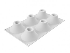 Силиконова форма Vulcan Vesuvio Ø 8 x H 4 cm, 6 кухини x 85 ml - Img 3