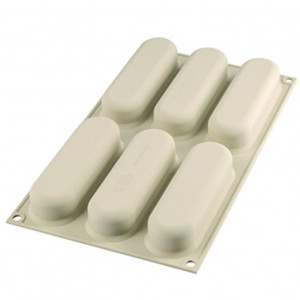 Силиконов калъп Ecler Pop 13 x 3,8 x H 4 cm, комплект 2 калъпа x 6 кухини x 140 ml - Img 7