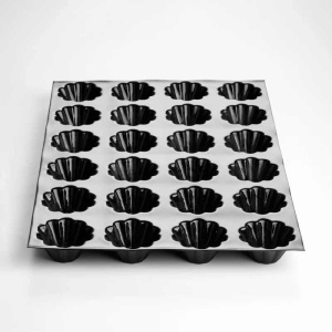 Силиконов калъп Fiberform 60x40cm 24 cav. Brioche Ø 8 x H 4 cm, 100 ml - Img 2