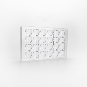 Форма за поликарбонат 24 „Пралине“ (малинов/черешов), 3,2 x 2,9 x В 1,6 см, 9 г - Img 2