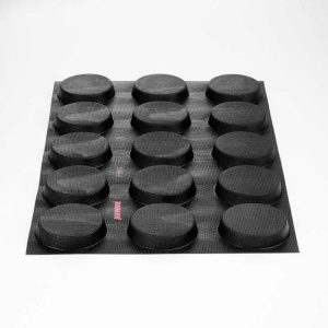 Форма за силиконови влакна 60x40cm 15 cav. Диск Ø 10,5 x H 2 cm, 135 ml - Img 2