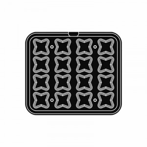 Форма Cookmatic Модел H с оребрен профил, 4,7 - 6,2 x 4,7 - 6,2 x H 1,8 cm, 16 кухини - Img 2