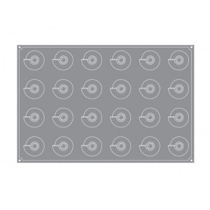 Форма Pavoflex 60x40cm с Ø6xh6,5cm, 24 кухини, 125 ml - Img 2