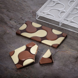 Шоколадови блокчета 15,4 x 7,7 x H 0,8 cm - Поликарбонатна форма Пъзел, 3 кухини - Img 3