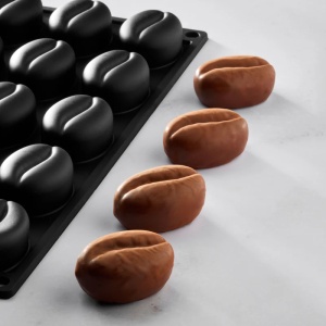 3D Coffee, 4.4 x 3.2 x H 2 cm – Monoportii silicone mould, 20 cavities x 20 ml