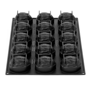 3D dió, 7,8 x 5,7 x magasság 5,1 cm – Monoportii szilikon forma, 15 üreg x 120 ml - Img 2