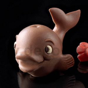 3D Silicon Whale 3D mould, 9 x 5.6 cm x H 5.2 cm