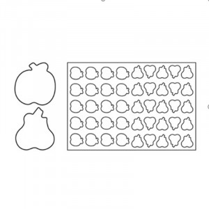 Apple and pear mould cutting plate Ø6.5-6.3cm, 20/25 cavities - Img 2