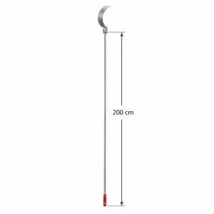 Ash and Ember Shovel, Stainless Steel 25 x 7.5 cm, 200 cm Red Handle