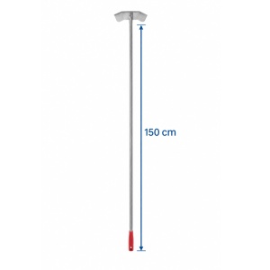 Ash and Embers Shovel, Stainless Steel, 28 x 8 cm, 150 cm Red Handle