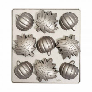 Autumn Model Tray - 9 Cavities Ø 8 x H 3.5 cm, Non-stick Aluminium - Img 1