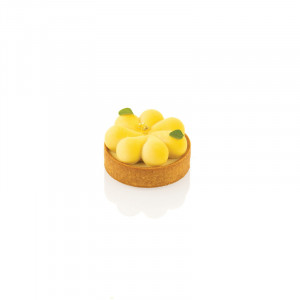 Blossom Tarte Set ¿ 7 x H 2 cm, 8 Microperforated Copper + Silicon Mould 8 cavities - Img 2