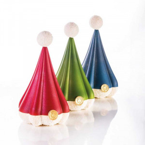Brad Craciun Fluent 3D Ø 14 x H 20 cm, Set Matrite Plastic 2 Subiecte Ciocolata - Img 2