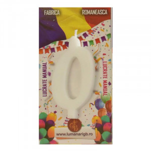 Cake Candle XL H 12 cm, Figure 0, White - Img 2