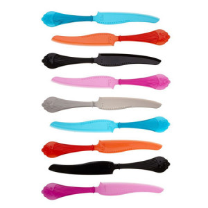 Cake/Desert Portioning Knife, Red Plastic, L 29 cm - Img 2