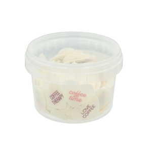Cappuccino Edible Decorations Heart Cappuccino 3 x 2.8 cm, 280 pcs - Img 2